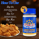 Captain Jay's Famous Premium Lemon Pepper Seasoning – Bold Flavor Blend for Chicken, Seafood, Fries & More..