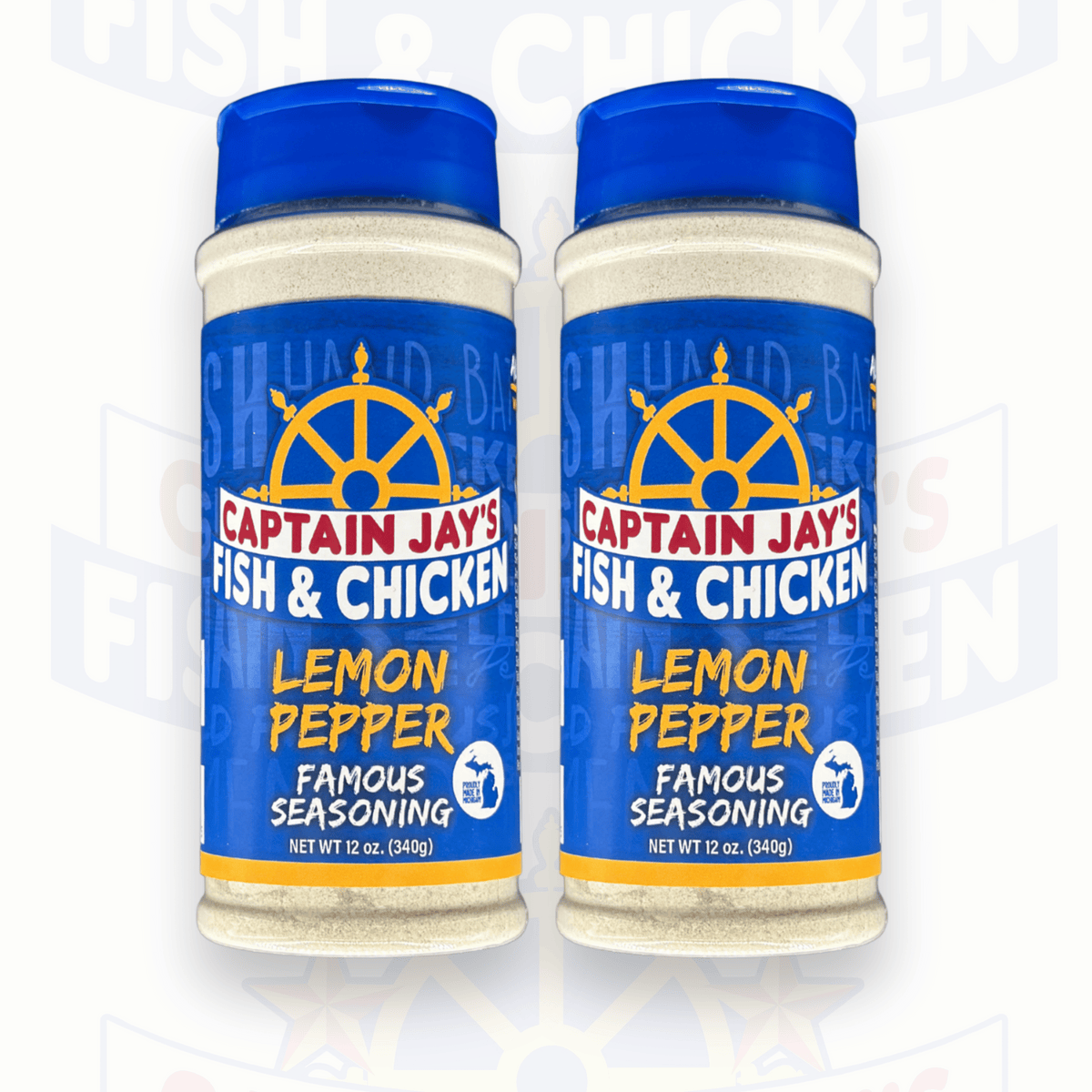 Captain Jay's Famous Premium Lemon Pepper Seasoning – Bold Flavor Blend for Chicken, Seafood, Fries & More..