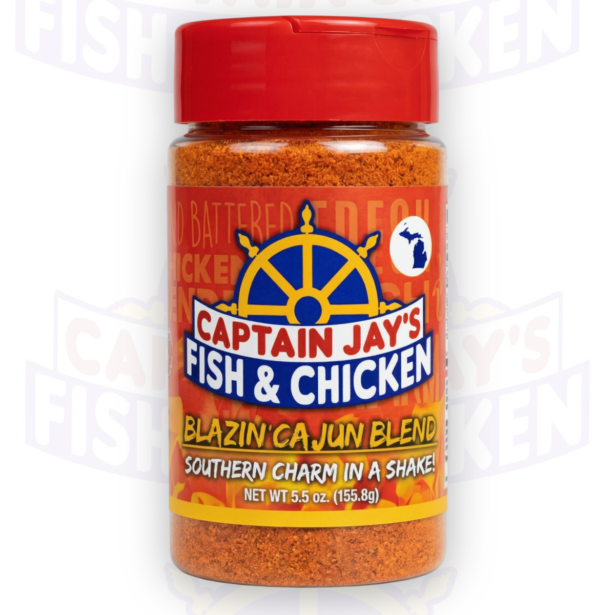 Captain Jay's Blazin’ Cajun Blend Seasoning – Bold Louisiana Flavor for Chicken, Shrimp, Fish, Fries & More