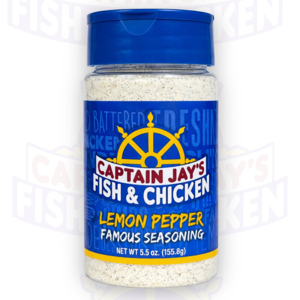 Captain Jay's Famous Premium Lemon Pepper Seasoning – Bold Flavor Blend for Chicken, Seafood, Fries & More..