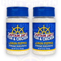 Captain Jay's Famous Premium Lemon Pepper Seasoning – Bold Flavor Blend for Chicken, Seafood, Fries & More..