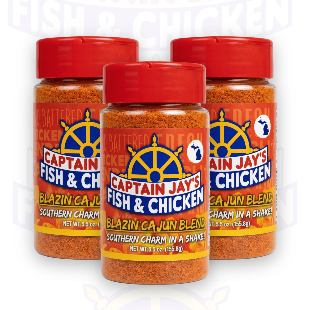 Captain Jay's Blazin’ Cajun Blend Seasoning – Bold Louisiana Flavor for Chicken, Shrimp, Fish, Fries & More