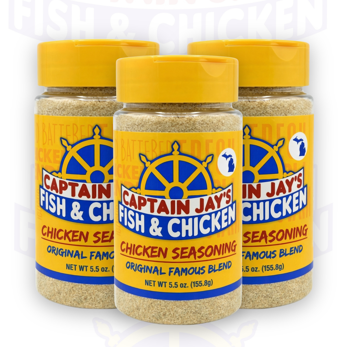 Captain Jay's Famous Premium Chicken Seasoning – Original Flavor Blend for Crispy Chicken, Wings, Fries & More