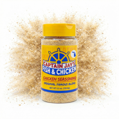 Captain Jay's Famous Premium Chicken Seasoning – Original Flavor Blend for Crispy Chicken, Wings, Fries & More