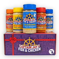 Captain Jay's Famous Premium Fish Seasoning – Fin-Tastic Flavor Blend for Fish, Shrimp, Seafood, Fries & More