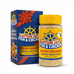 Captain Jay's Famous Premium Chicken Seasoning – Original Flavor Blend for Crispy Chicken, Wings, Fries & More