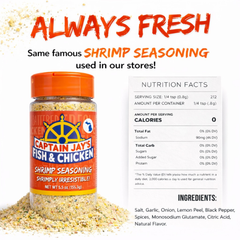 Captain Jay’s Famous Premium Shrimp Seasoning – Shrimply Irresistible Flavor Blend for Shrimp, Seafood, Fish & More