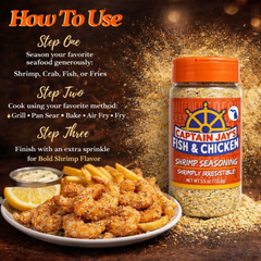 Captain Jay’s Famous Premium Shrimp Seasoning – Shrimply Irresistible Flavor Blend for Shrimp, Seafood, Fish & More